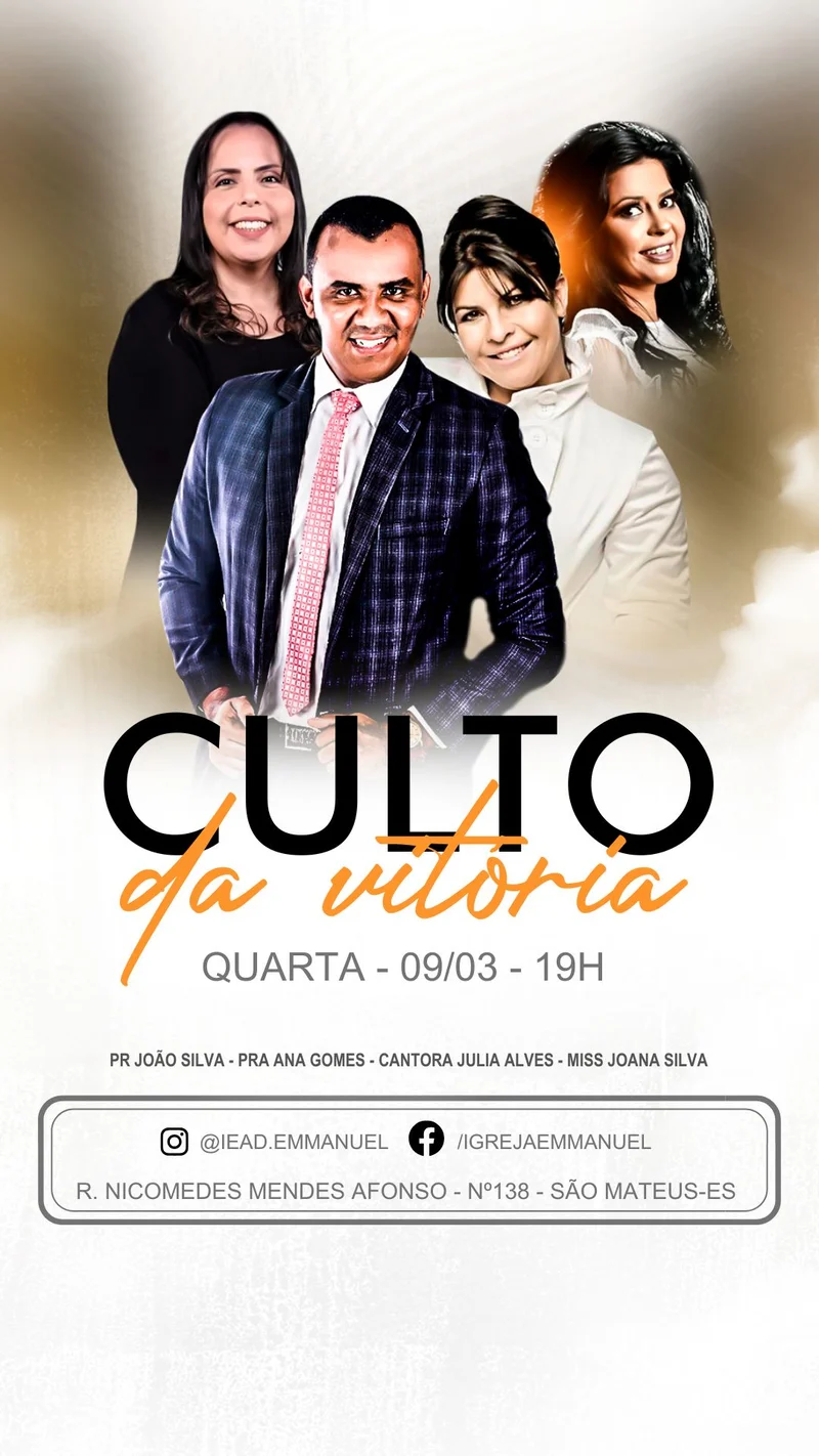 Culto da Vitória | Eventos | Arte para Igreja Editável no Canva | Story Culto da Vitória | Eventos | Arte para Igreja Editável no Canva | Story