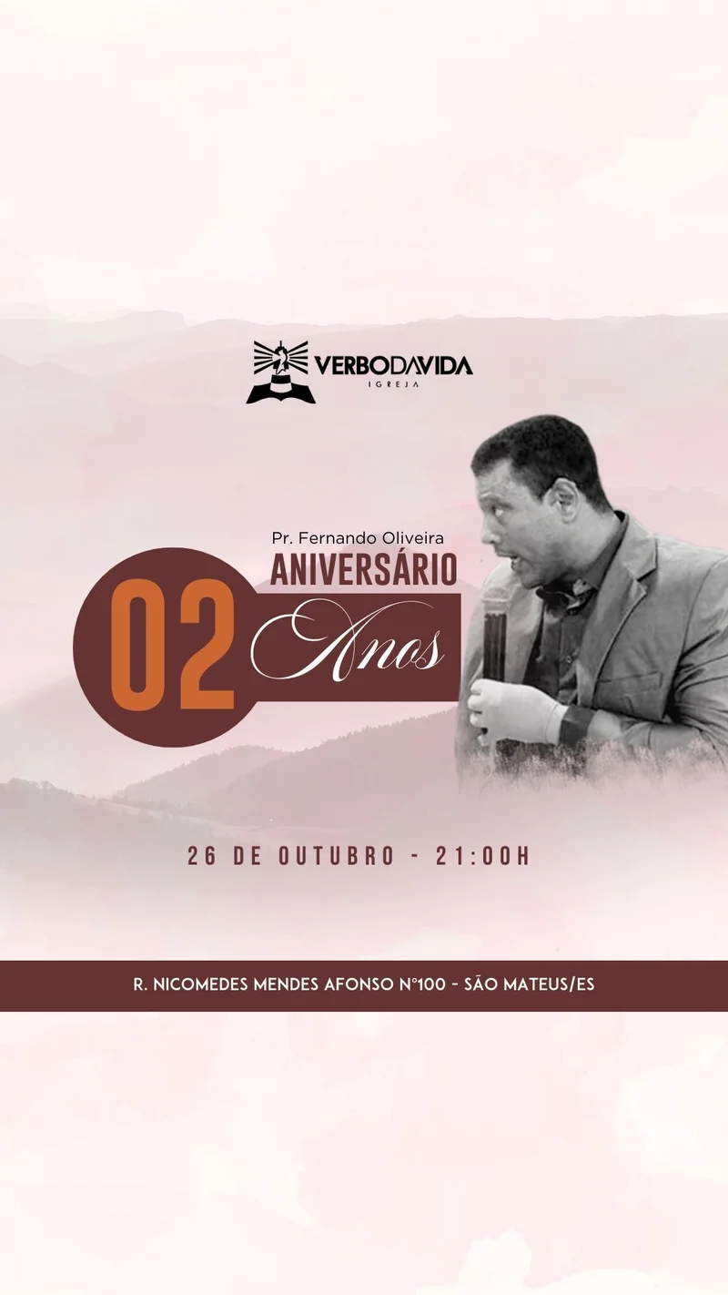 2º Aniversário da Igreja | Eventos | Arte para Igreja Editável no Canva | Story 2º Aniversário da Igreja | Eventos | Arte para Igreja Editável no Canva | Story