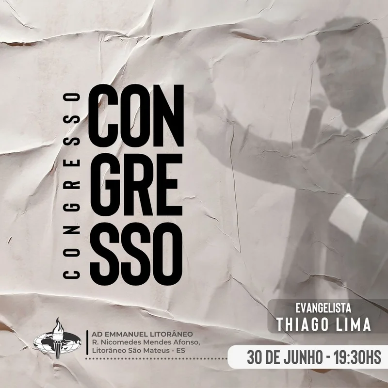 Congresso Evangelista Thiago Lima | Eventos | Arte para Igreja Editável no Canva | Feed Congresso Evangelista Thiago Lima | Eventos | Arte para Igreja Editável no Canva | Feed