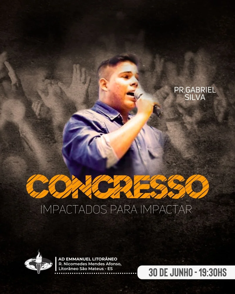 Congresso "Impactados para Impactar" | Eventos | Arte para Igreja Editável no Canva | Cartaz Congresso "Impactados para Impactar" | Eventos | Arte para Igreja Editável no Canva | Cartaz