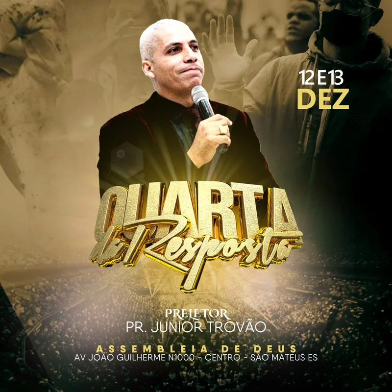 Quarta de Resposta – Culto de Milagres | Eventos | Arte para Igreja Editável no Canva | Feed Quarta de Resposta – Culto de Milagres | Eventos | Arte para Igreja Editável no Canva | Feed