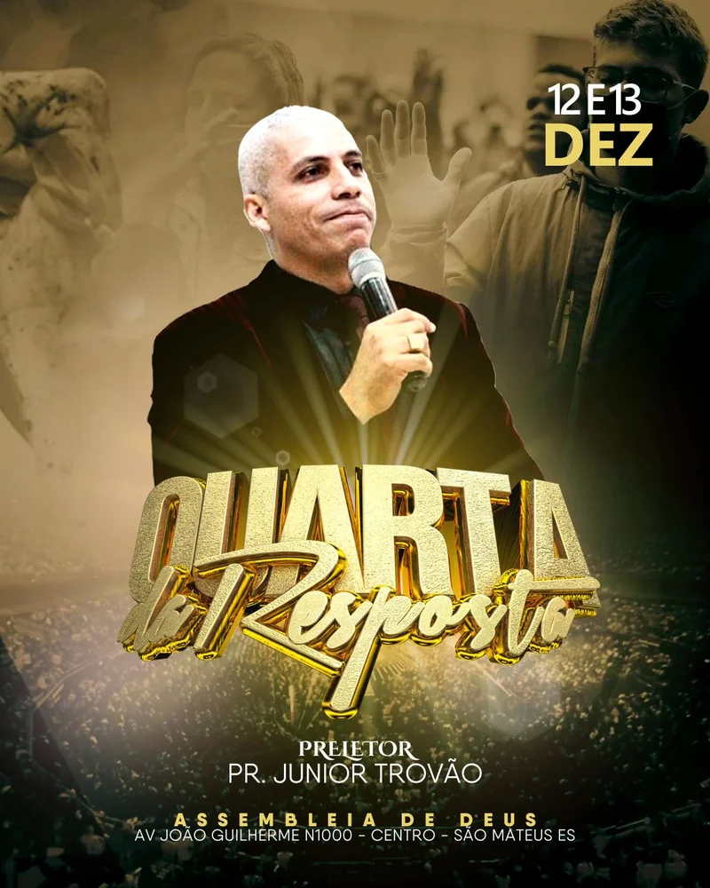 Quarta de Resposta – Culto de Milagres | Eventos | Arte para Igreja Editável no Canva | Cartaz Quarta de Resposta – Culto de Milagres | Eventos | Arte para Igreja Editável no Canva | Cartaz