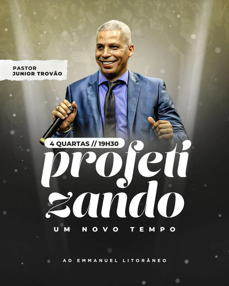 Profetizando um Novo Tempo - Avivamento e Esperança | Eventos | Arte para Igreja Editável no Canva | Cartaz Profetizando um Novo Tempo - Avivamento e Esperança | Eventos | Arte para Igreja Editável no Canva | Cartaz