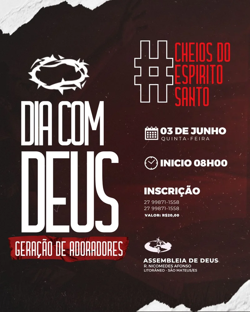 Dia com Deus - Geração de Adoradores | Eventos | Arte para Igreja Editável no Canva | Cartaz Dia com Deus - Geração de Adoradores | Eventos | Arte para Igreja Editável no Canva | Cartaz