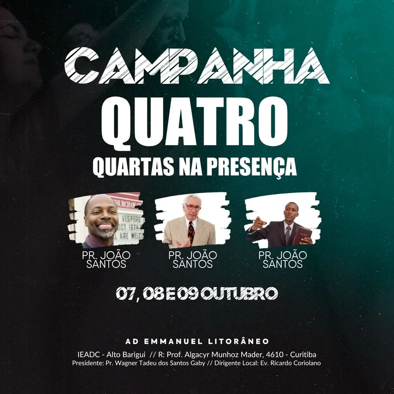 Campanha Quatro na Presença - Mergulho Espiritual | Eventos | Arte para Igreja Editável no Canva | Feed Campanha Quatro na Presença - Mergulho Espiritual | Eventos | Arte para Igreja Editável no Canva | Feed