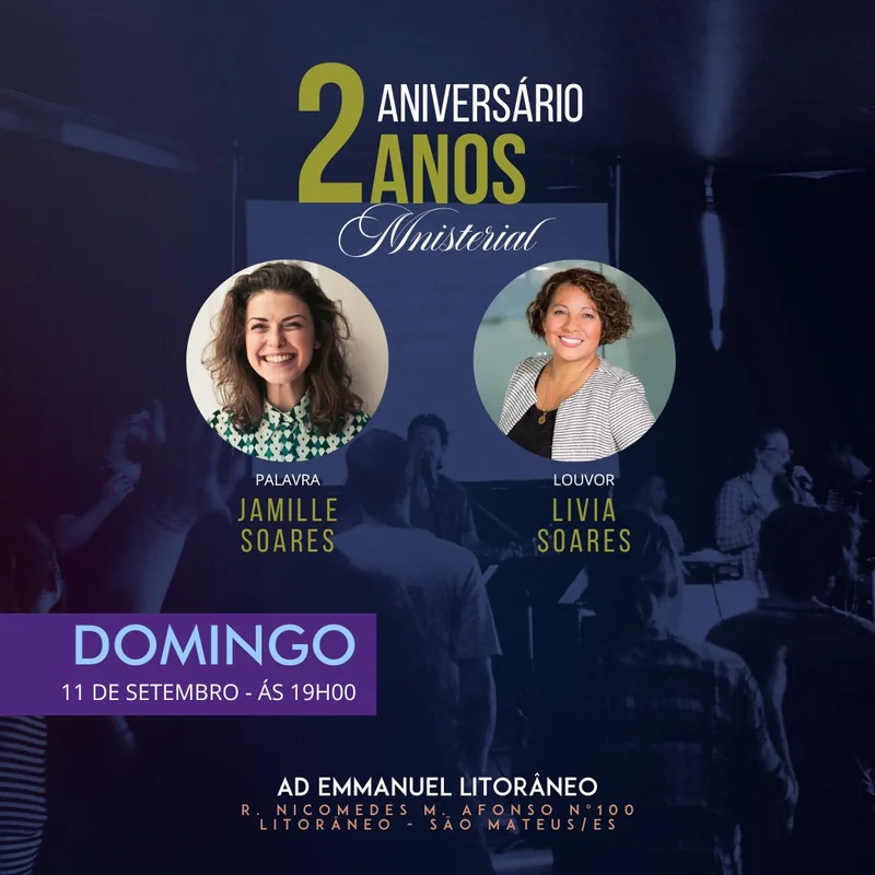 2 Anos Aniversário Ministerial - Celebrando a Fidelidade | Eventos | Arte para Igreja Editável no Canva | Feed 2 Anos Aniversário Ministerial - Celebrando a Fidelidade | Eventos | Arte para Igreja Editável no Canva | Feed