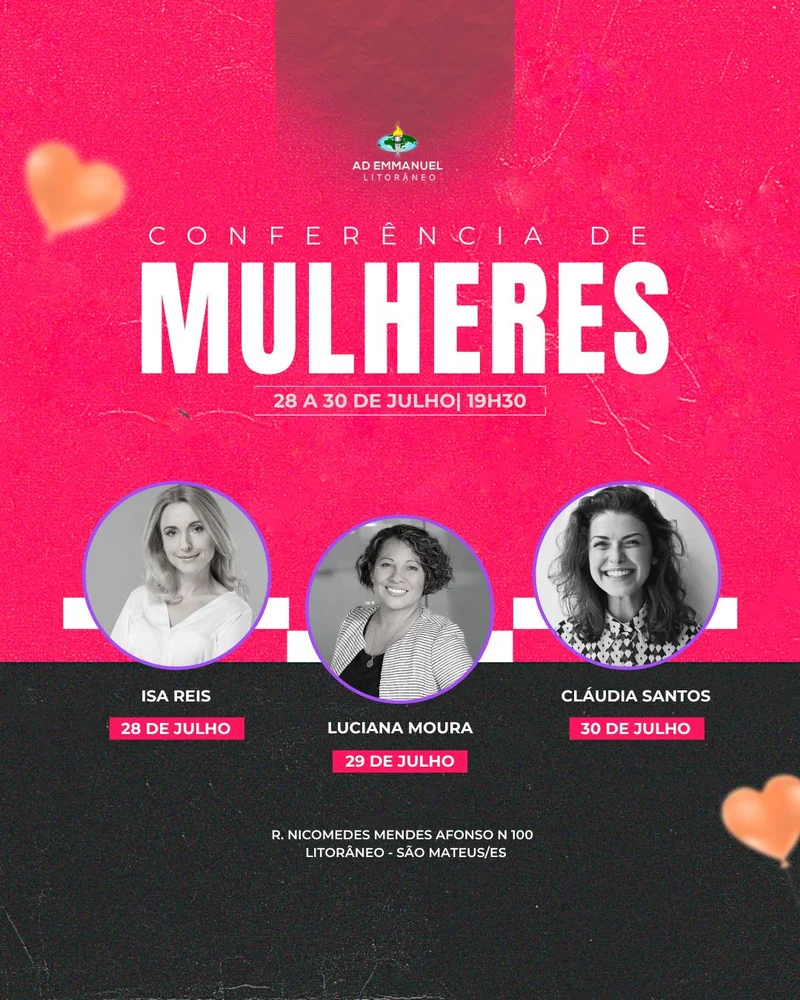 Conferência de Mulheres - Força, Fé e Propósito | Eventos | Arte para Igreja Editável no Canva | Cartaz Conferência de Mulheres - Força, Fé e Propósito | Eventos | Arte para Igreja Editável no Canva | Cartaz