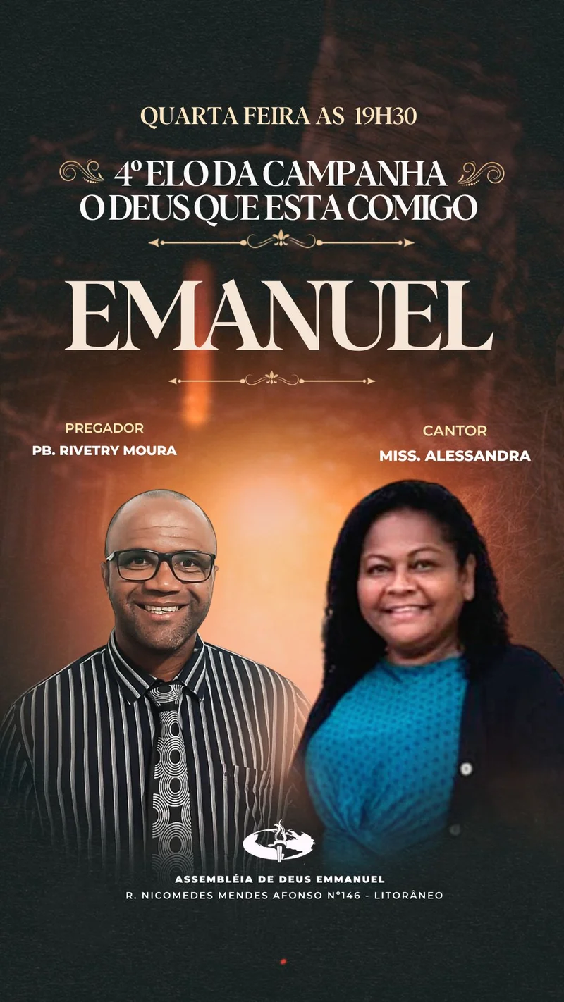 4º Elo da Campanha - O Deus que Está Comigo: Fé e Superação | Eventos | Arte para Igreja Editável no Canva | Story 4º Elo da Campanha - O Deus que Está Comigo: Fé e Superação | Eventos | Arte para Igreja Editável no Canva | Story