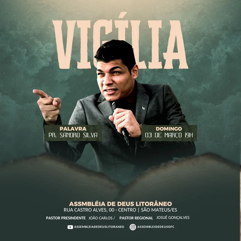 Vigília de Oração - Uma Noite na Presença de Deus | Eventos | Arte para Igreja Editável no Canva | Feed Vigília de Oração - Uma Noite na Presença de Deus | Eventos | Arte para Igreja Editável no Canva | Feed