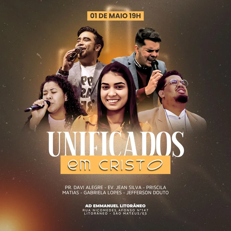 Unificadas em Cristo | Eventos | Arte para Igreja Editável no Canva | Feed Unificadas em Cristo | Eventos | Arte para Igreja Editável no Canva | Feed