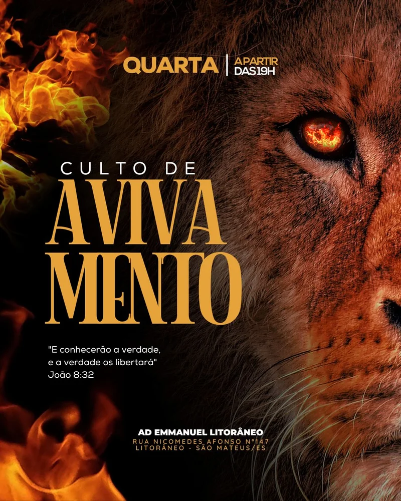 Culto de Avivamento | Eventos | Arte para Igreja Editável no Canva | Cartaz Culto de Avivamento | Eventos | Arte para Igreja Editável no Canva | Cartaz
