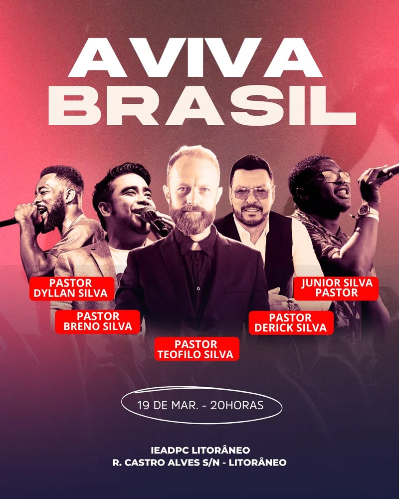 Aviva Brasil – Pregação da Palavra | Eventos | Arte para Igreja Editável no Canva | Cartaz Aviva Brasil – Pregação da Palavra | Eventos | Arte para Igreja Editável no Canva | Cartaz