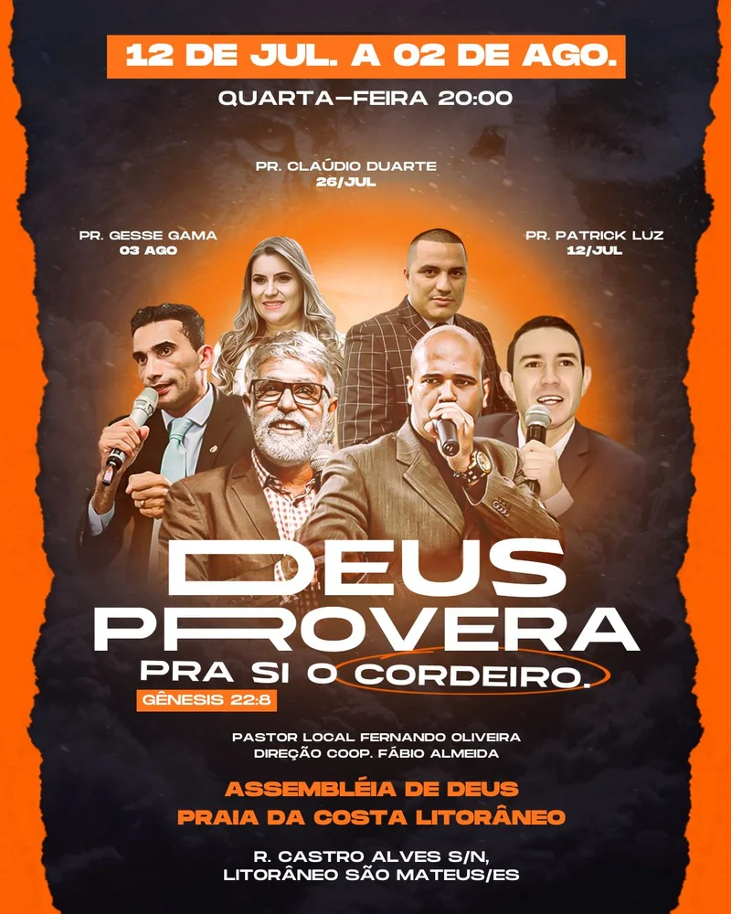 Deus Proverá Cordelro – Evento com Pastores | Eventos | Arte para Igreja Editável no Canva | Cartaz Deus Proverá Cordelro – Evento com Pastores | Eventos | Arte para Igreja Editável no Canva | Cartaz