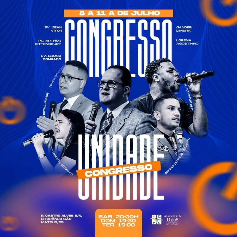 Congresso Unidade Jovem – Evento para Jovens | Eventos | Arte para Igreja Editável no Canva | Feed Congresso Unidade Jovem – Evento para Jovens | Eventos | Arte para Igreja Editável no Canva | Feed