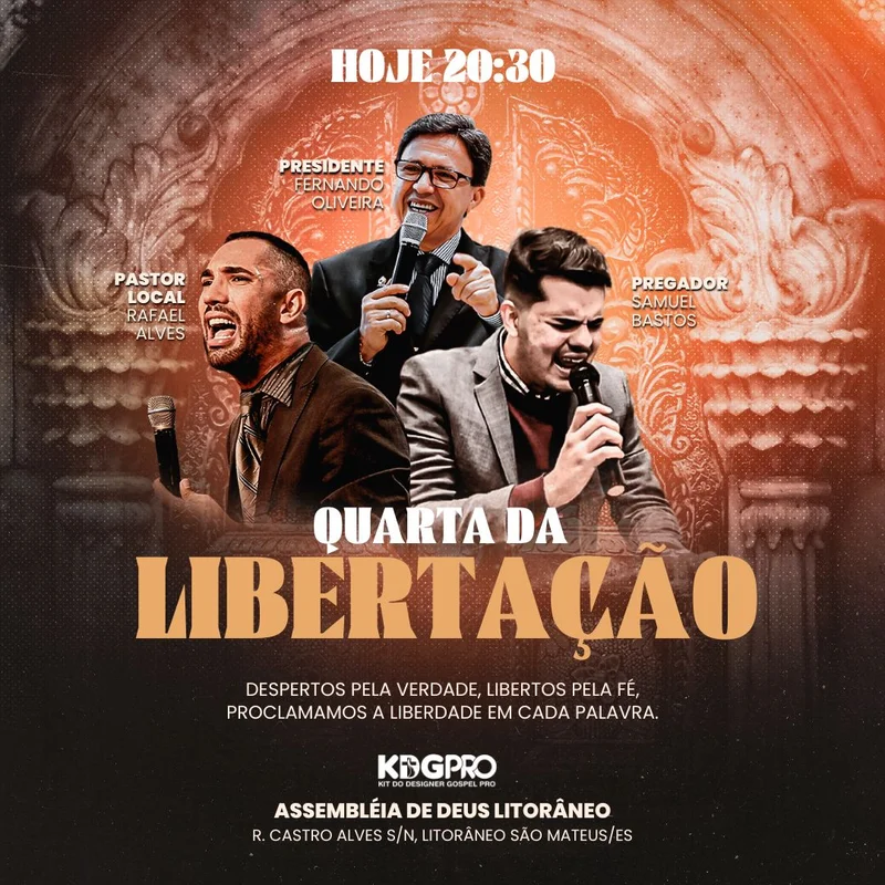 Quarta da Libertação – Culto de Cura | Eventos | Arte para Igreja Editável no Canva | Feed Quarta da Libertação – Culto de Cura | Eventos | Arte para Igreja Editável no Canva | Feed