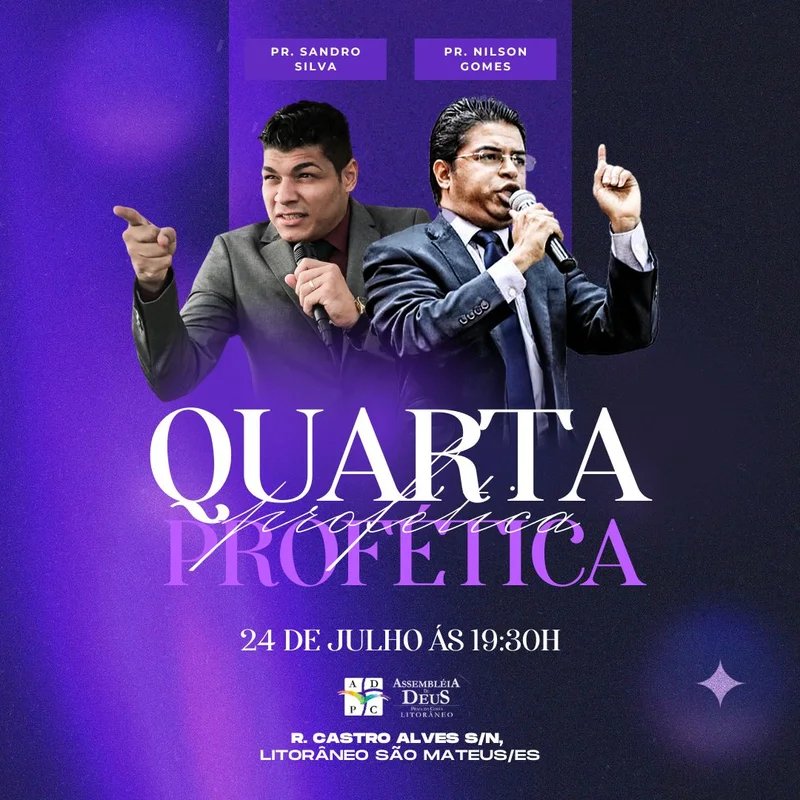 Quarta Profética – Evento de Profecia | Eventos | Arte para Igreja Editável no Canva | Feed Quarta Profética – Evento de Profecia | Eventos | Arte para Igreja Editável no Canva | Feed