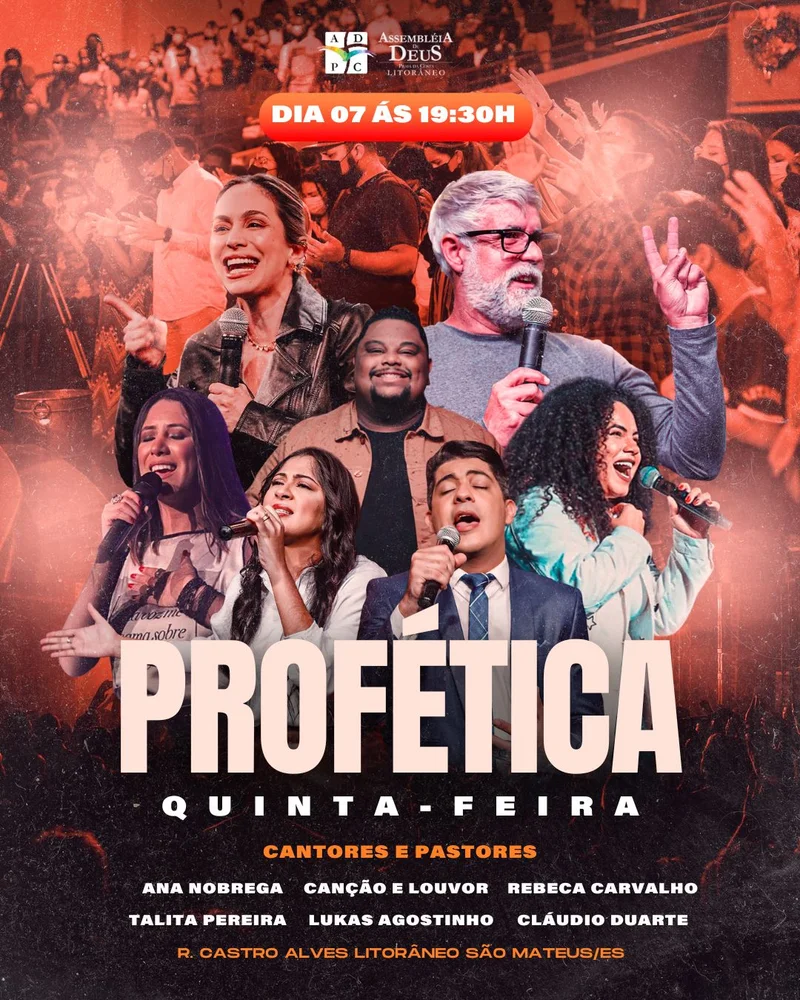 Culto Profética – Evento de Louvor | Eventos | Arte para Igreja Editável no Canva | Cartaz Culto Profética – Evento de Louvor | Eventos | Arte para Igreja Editável no Canva | Cartaz