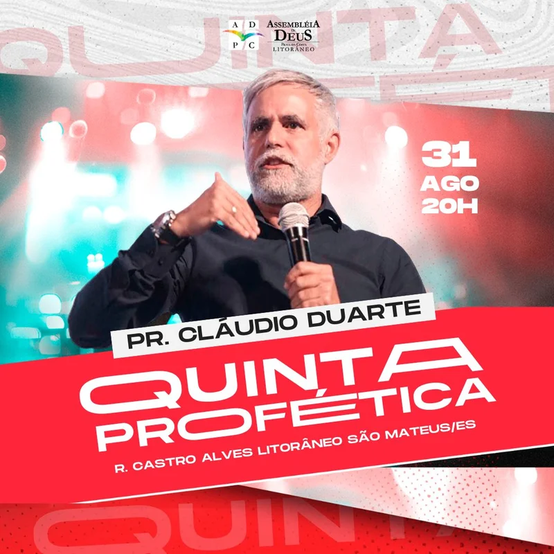Quinta Profética – Evento com Pastor | Eventos | Arte para Igreja Editável no Canva | Feed Quinta Profética – Evento com Pastor | Eventos | Arte para Igreja Editável no Canva | Feed