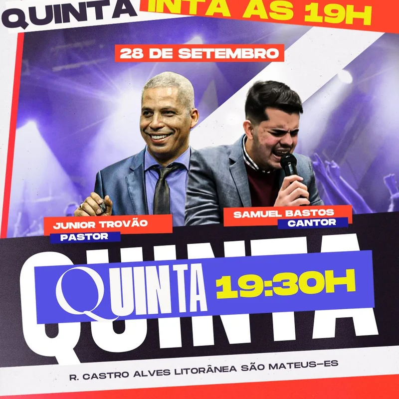Quinta com Pastores – Evento Musical | Eventos | Arte para Igreja Editável no Canva | Feed Quinta com Pastores – Evento Musical | Eventos | Arte para Igreja Editável no Canva | Feed