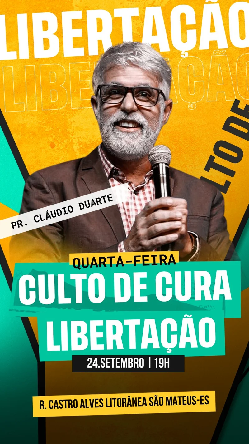 Culto de Cura e Libertação – Evento de Restauração | Eventos | Arte para Igreja Editável no Canva | Story Culto de Cura e Libertação – Evento de Restauração | Eventos | Arte para Igreja Editável no Canva | Story