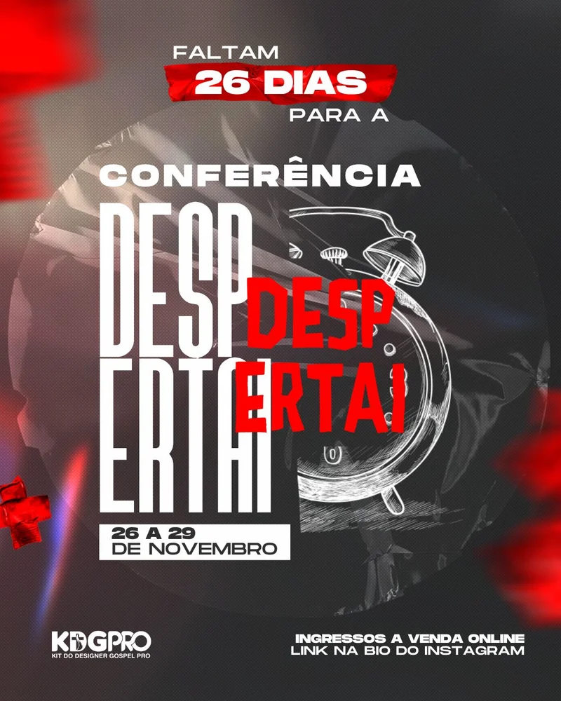 Conferência Desperta – Evento Evangélico | Eventos | Arte para Igreja Editável no Canva | Cartaz Conferência Desperta – Evento Evangélico | Eventos | Arte para Igreja Editável no Canva | Cartaz