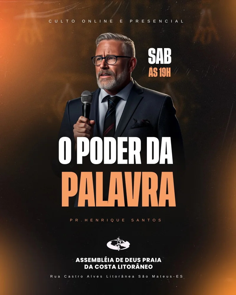 O Poder da Palavra – Culto de Ensino Bíblico | Eventos | Arte para Igreja Editável no Canva | Cartaz O Poder da Palavra – Culto de Ensino Bíblico | Eventos | Arte para Igreja Editável no Canva | Cartaz