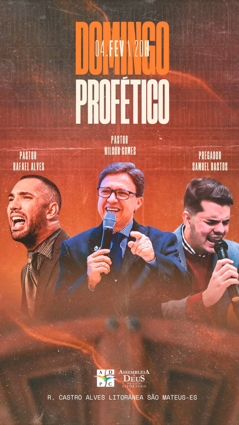 Domingo Profético de Poder – Evento de Palavra Revelada | Eventos | Arte para Igreja Editável no Canva | Story Domingo Profético de Poder – Evento de Palavra Revelada | Eventos | Arte para Igreja Editável no Canva | Story