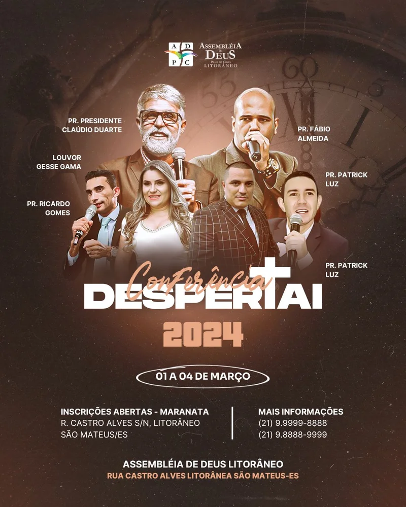 Conferência Despertai – Grande Evento de Avivamento | Eventos | Arte para Igreja Editável no Canva | Cartaz Conferência Despertai – Grande Evento de Avivamento | Eventos | Arte para Igreja Editável no Canva | Cartaz