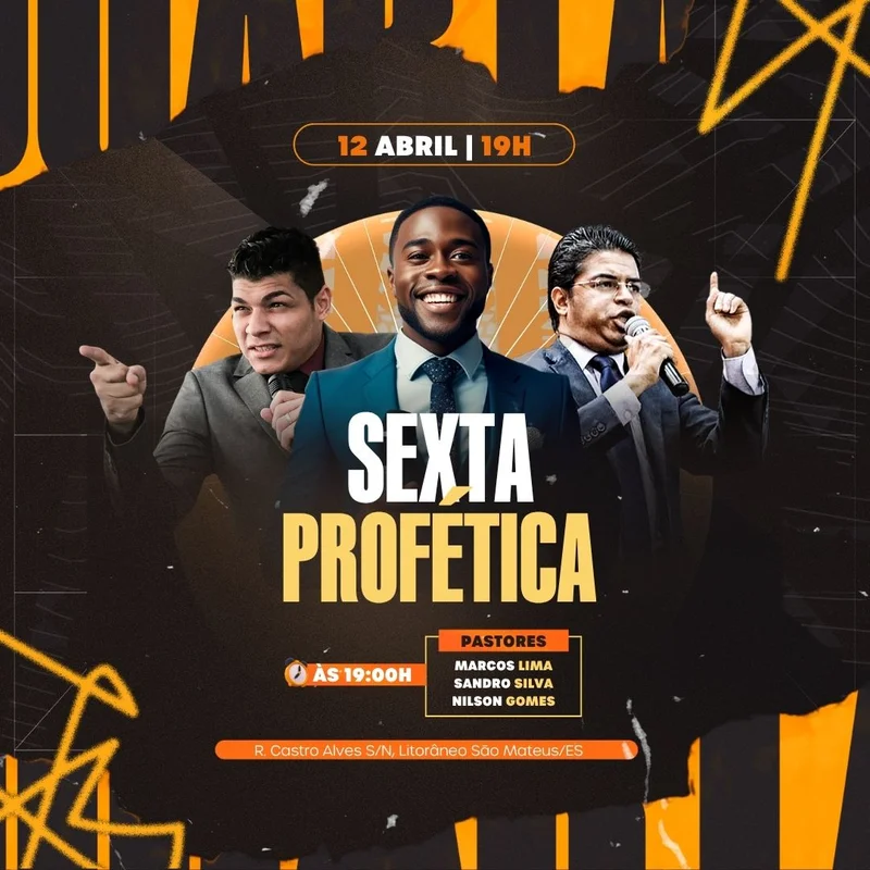 Sexta Profética de Bençãos – Evento de Poder e Oração | Eventos | Arte para Igreja Editável no Canva | Feed Sexta Profética de Bençãos – Evento de Poder e Oração | Eventos | Arte para Igreja Editável no Canva | Feed