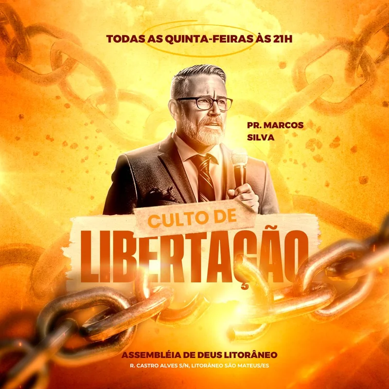 Culto de Libertação e Cura – Evento de Quebra de Correntes | Eventos | Arte para Igreja Editável no Canva | Feed Culto de Libertação e Cura – Evento de Quebra de Correntes | Eventos | Arte para Igreja Editável no Canva | Feed