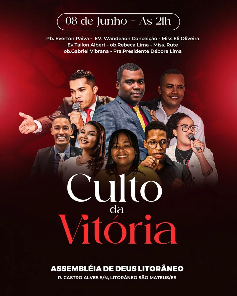 Culto da Vitória – Evento de Celebração e Adoração | Eventos | Arte para Igreja Editável no Canva | Cartaz Culto da Vitória – Evento de Celebração e Adoração | Eventos | Arte para Igreja Editável no Canva | Cartaz