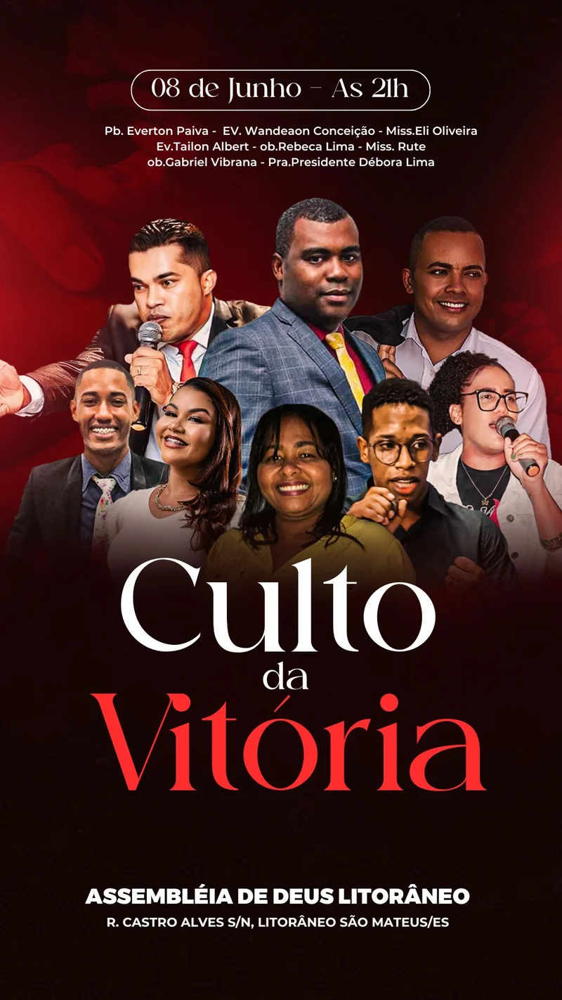 Culto da Vitória – Evento de Celebração e Adoração | Eventos | Arte para Igreja Editável no Canva | Story Culto da Vitória – Evento de Celebração e Adoração | Eventos | Arte para Igreja Editável no Canva | Story