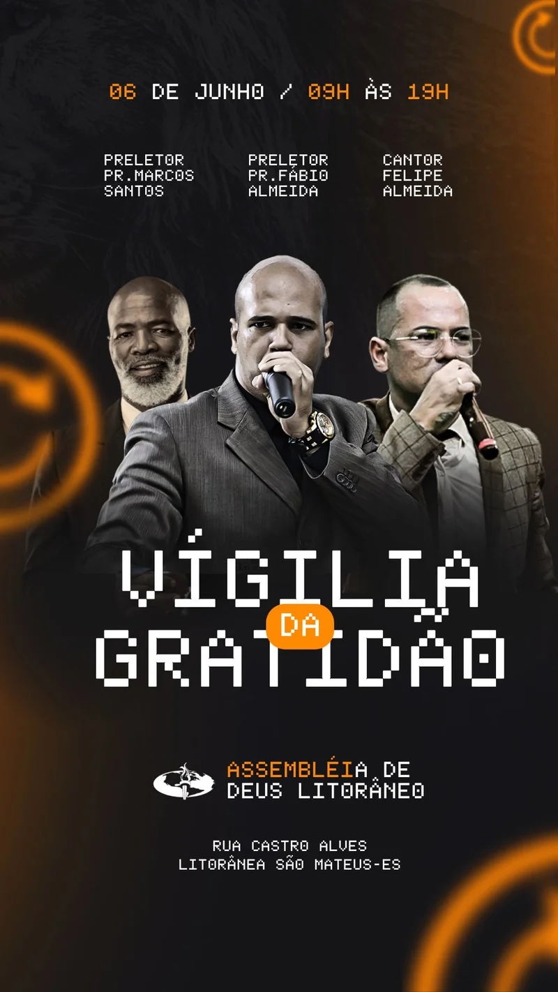 Vígilia da Gratidã – Evento da Ceia do Senhor | Eventos | Arte para Igreja Editável no Canva | Story Vígilia da Gratidã – Evento da Ceia do Senhor | Eventos | Arte para Igreja Editável no Canva | Story