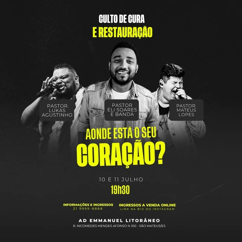Culto de Cura e Restauração – Evento da Igreja | Eventos | Arte para Igreja Editável no Canva | Feed Culto de Cura e Restauração – Evento da Igreja | Eventos | Arte para Igreja Editável no Canva | Feed