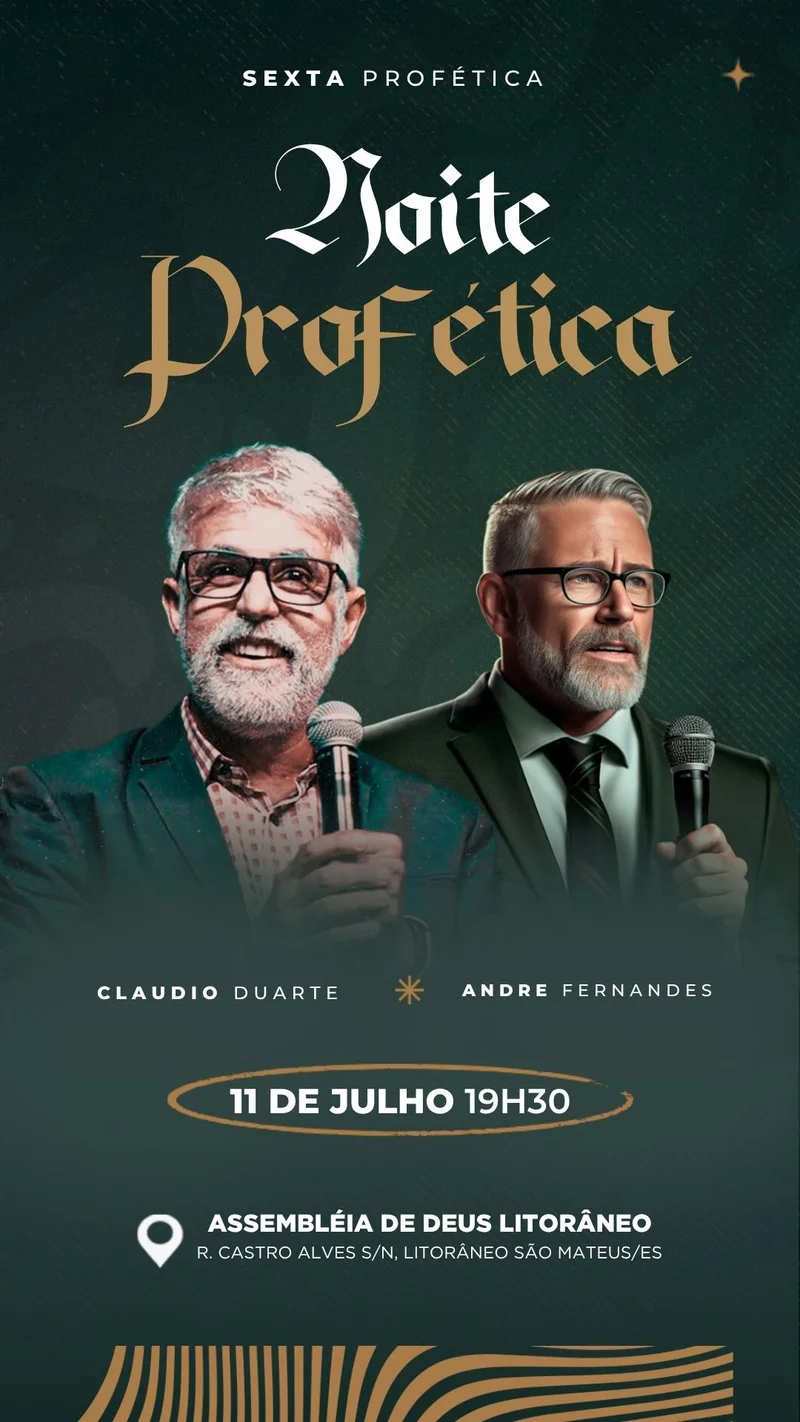 Noite Profética – Sexta Profética | Eventos | Arte para Igreja Editável no Canva | Story Noite Profética – Sexta Profética | Eventos | Arte para Igreja Editável no Canva | Story