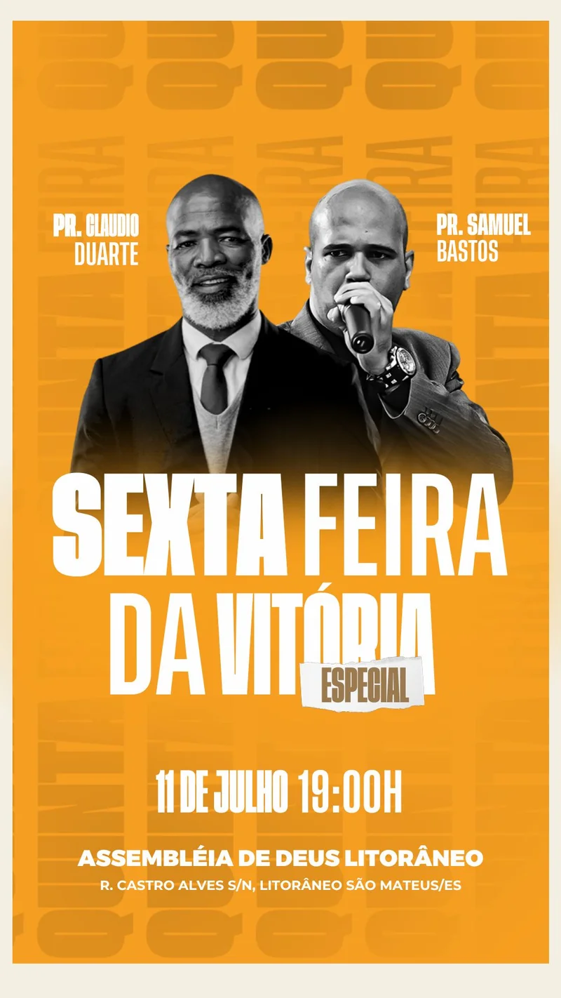 Sexta-feira da Vitória – Bençãos e Milagres Evangélicos | Eventos | Arte para Igreja Editável no Canva | Story Sexta-feira da Vitória – Bençãos e Milagres Evangélicos | Eventos | Arte para Igreja Editável no Canva | Story