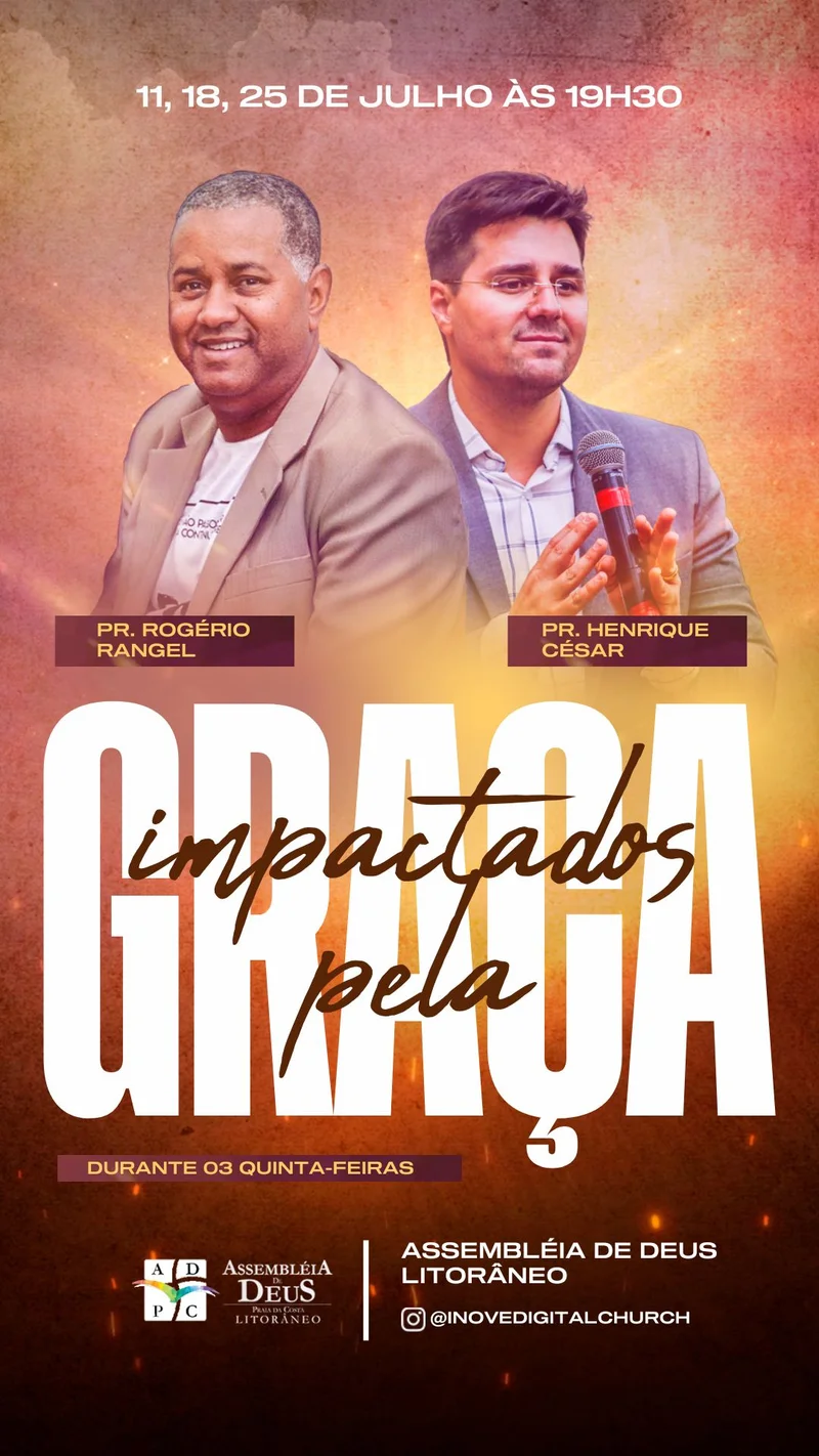 Impactados pela Graça – Culto de Quinta-feira | Eventos | Arte para Igreja Editável no Canva | Story Impactados pela Graça – Culto de Quinta-feira | Eventos | Arte para Igreja Editável no Canva | Story