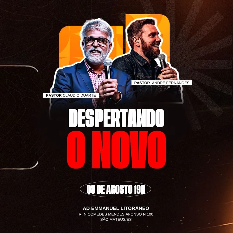 Despertando o Novo – Conferência Cristã | Eventos | Arte para Igreja Editável no Canva | Feed Despertando o Novo – Conferência Cristã | Eventos | Arte para Igreja Editável no Canva | Feed