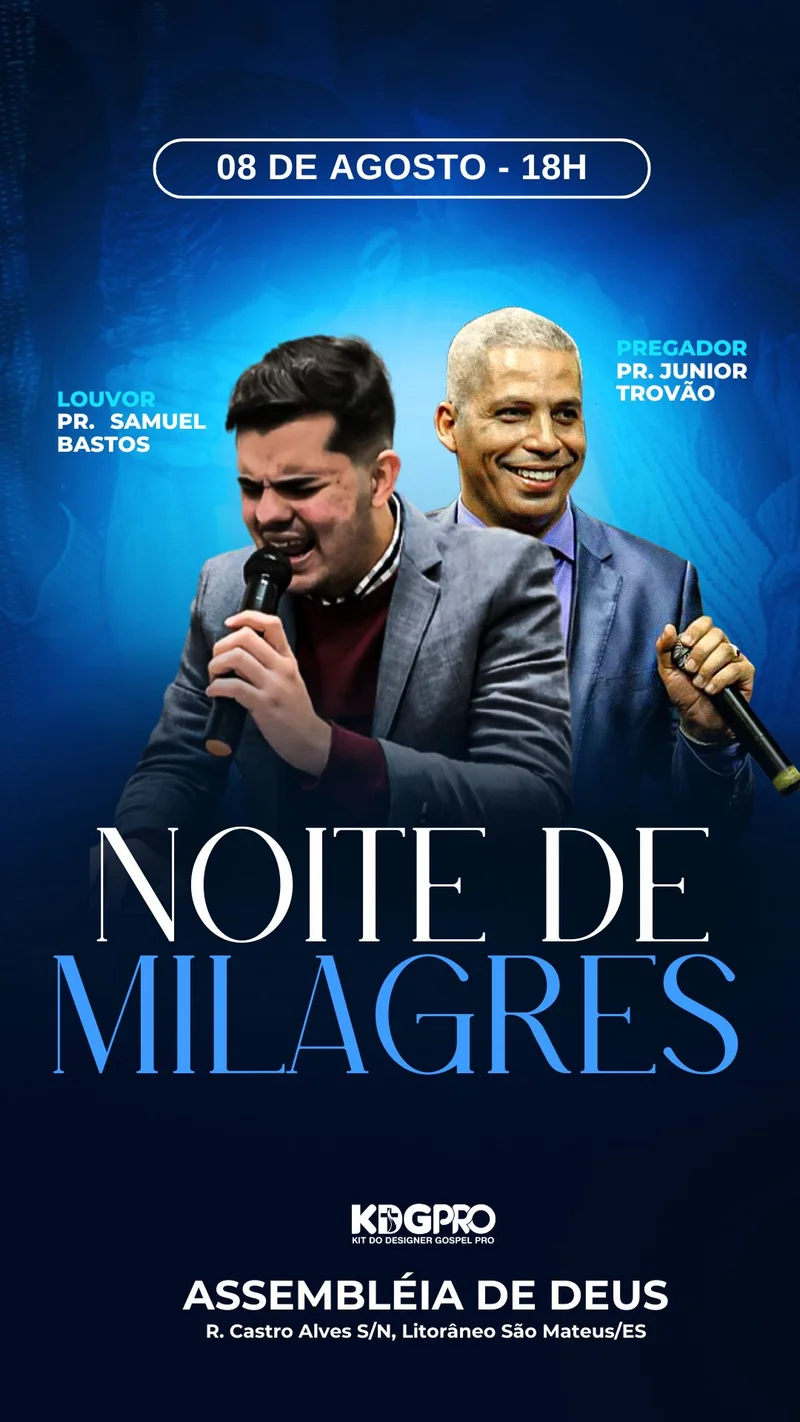 Noite de Milagres – Evento da Igreja | Eventos | Arte para Igreja Editável no Canva | Story Noite de Milagres – Evento da Igreja | Eventos | Arte para Igreja Editável no Canva | Story