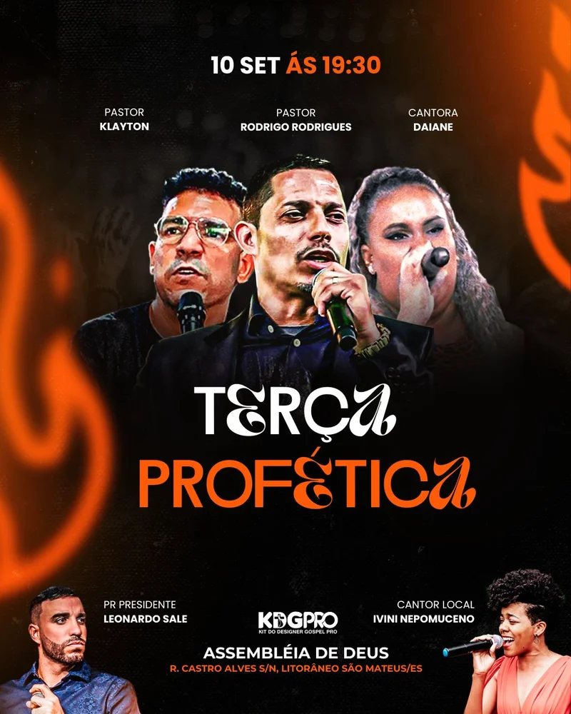 Terça Profética – para Evento da Igreja | Eventos | Arte para Igreja Editável no Canva | Cartaz Terça Profética – para Evento da Igreja | Eventos | Arte para Igreja Editável no Canva | Cartaz