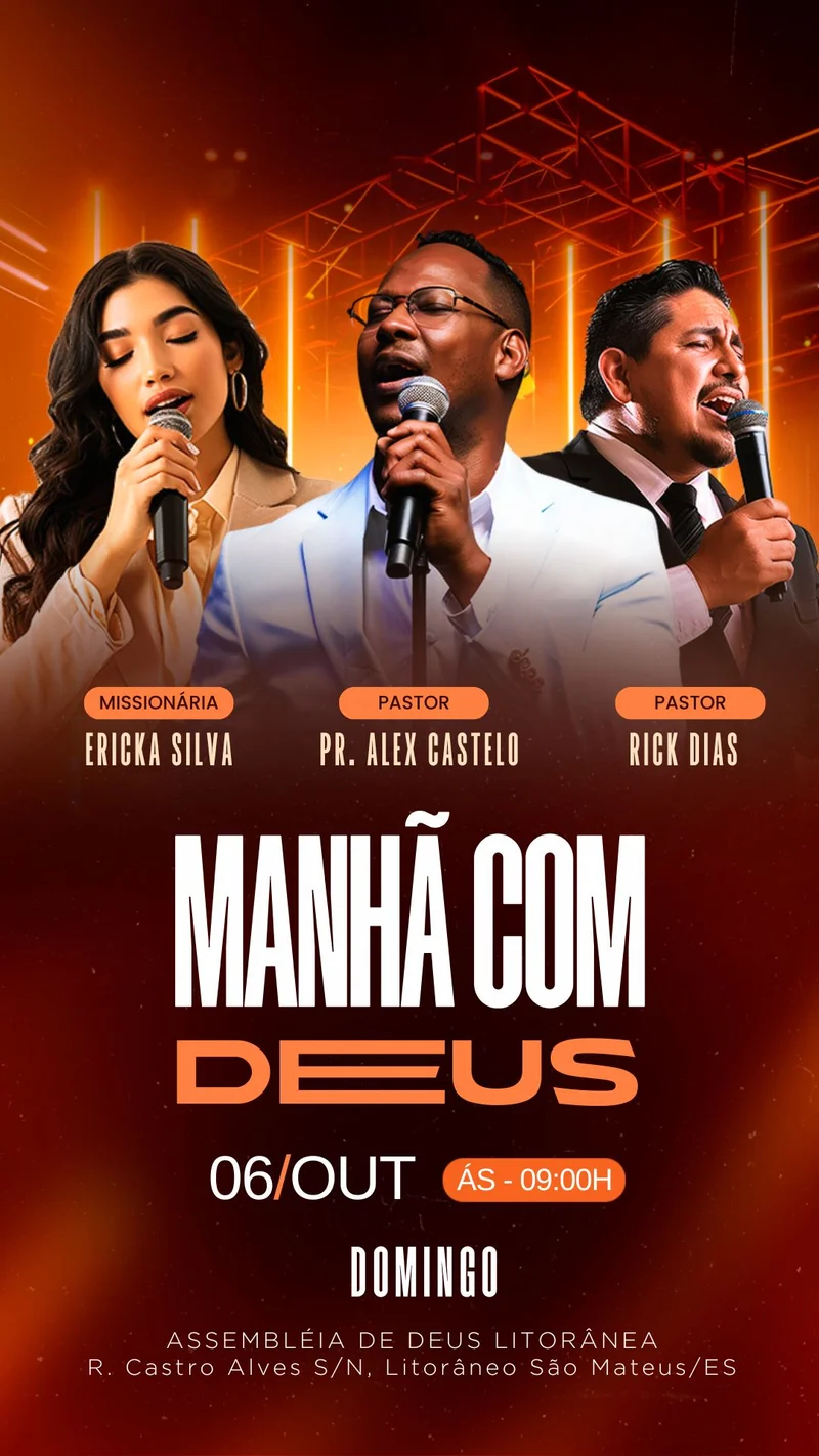 Manhã com Deus – Evento Cristão | Eventos | Arte para Igreja Editável no Canva | Story Manhã com Deus – Evento Cristão | Eventos | Arte para Igreja Editável no Canva | Story