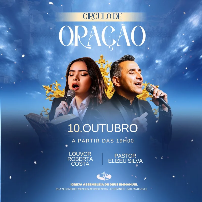 Círculo de Oração – para Encontro de Fé | Eventos | Arte para Igreja Editável no Canva | Feed Círculo de Oração – para Encontro de Fé | Eventos | Arte para Igreja Editável no Canva | Feed