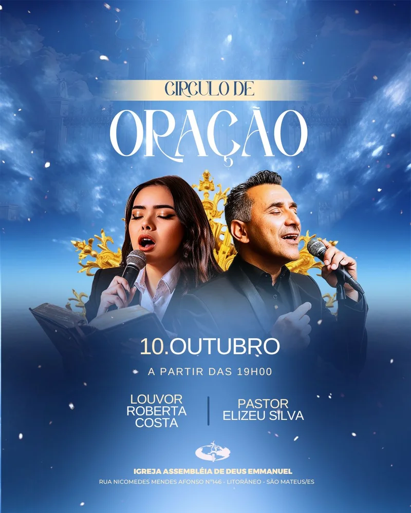 Círculo de Oração – para Encontro de Fé | Eventos | Arte para Igreja Editável no Canva | Cartaz Círculo de Oração – para Encontro de Fé | Eventos | Arte para Igreja Editável no Canva | Cartaz