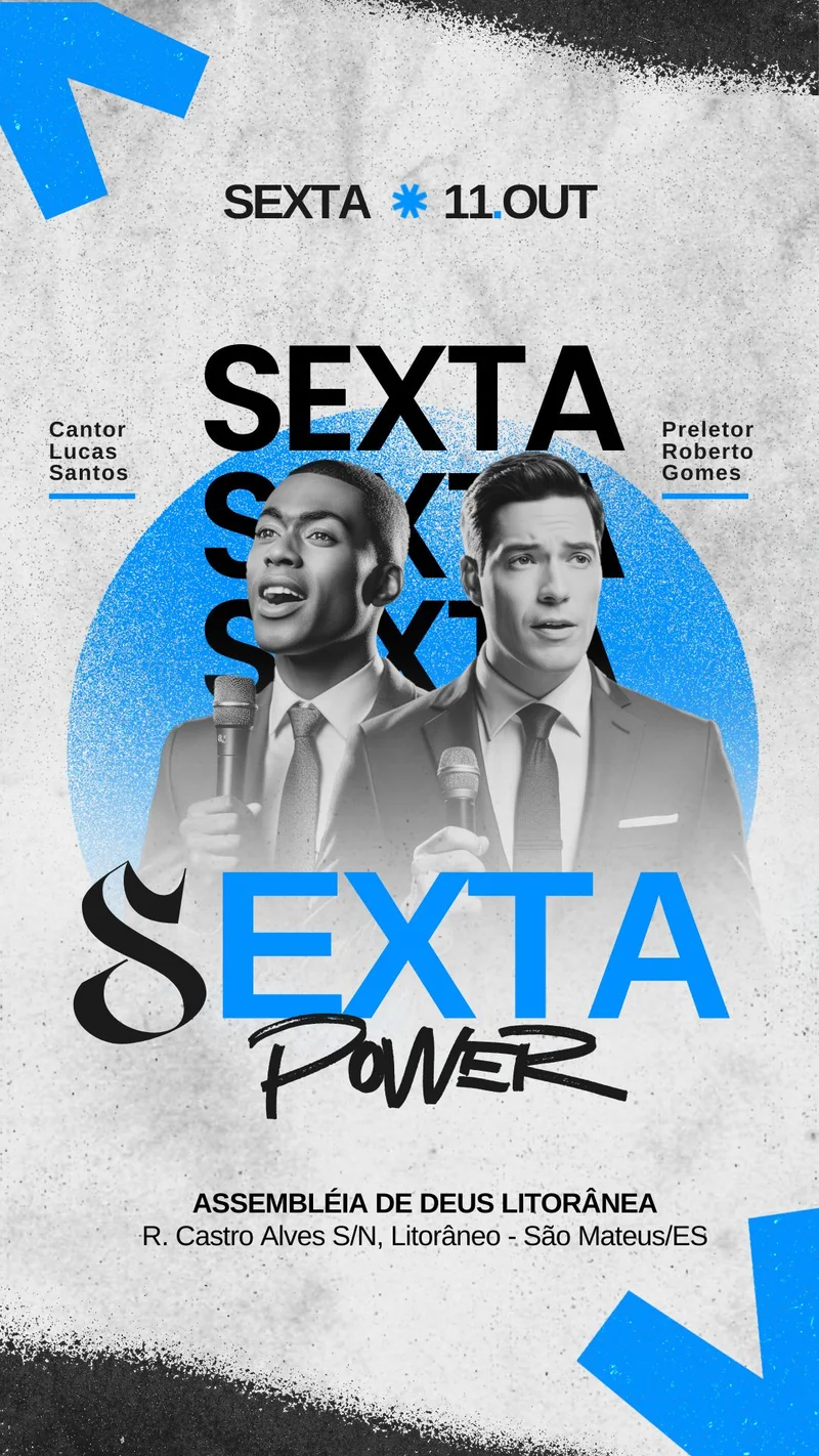 Sexta Power – Encontro de Adoração | Eventos | Arte para Igreja Editável no Canva | Story Sexta Power – Encontro de Adoração | Eventos | Arte para Igreja Editável no Canva | Story