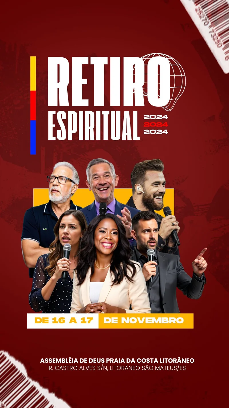 Retiro Espiritual – Crescimento na Fé | Eventos | Arte para Igreja Editável no Canva | Story Retiro Espiritual – Crescimento na Fé | Eventos | Arte para Igreja Editável no Canva | Story