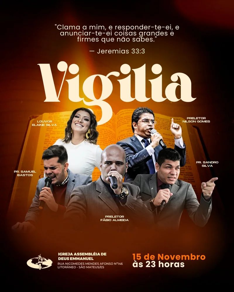 Vigília – para Noite de Adoração | Eventos | Arte para Igreja Editável no Canva | Cartaz Vigília – para Noite de Adoração | Eventos | Arte para Igreja Editável no Canva | Cartaz