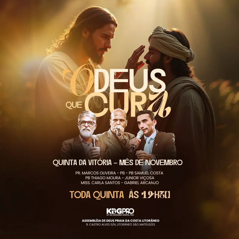O Deus que Cura – Milagres e Libertação | Eventos | Arte para Igreja Editável no Canva | Feed O Deus que Cura – Milagres e Libertação | Eventos | Arte para Igreja Editável no Canva | Feed