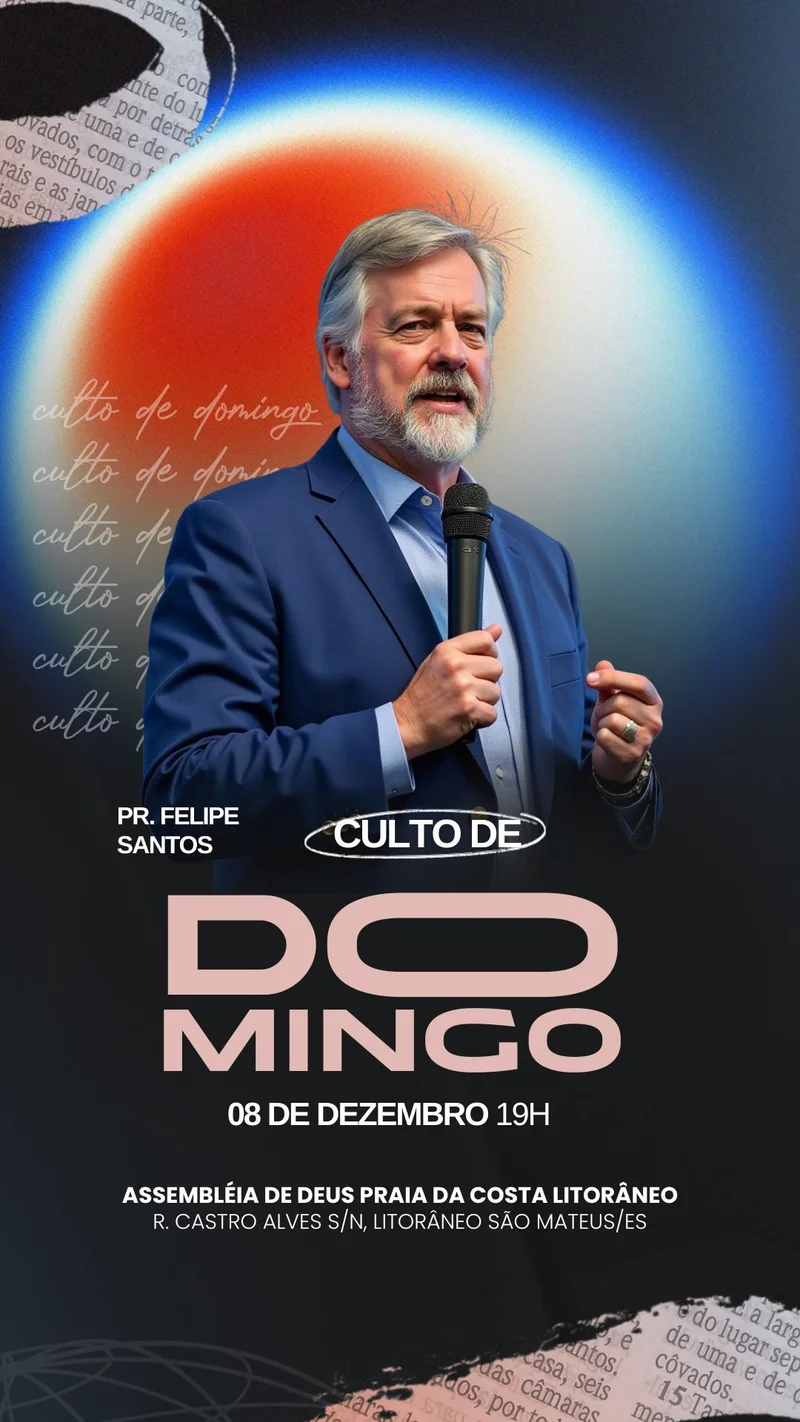 Culto de Domingo – para Celebração Semanal | Eventos | Arte para Igreja Editável no Canva | Story Culto de Domingo – para Celebração Semanal | Eventos | Arte para Igreja Editável no Canva | Story