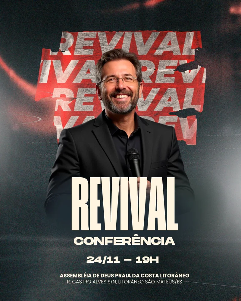 Revival Conferência – para Evento de Avivamento | Eventos | Arte para Igreja Editável no Canva | Cartaz Revival Conferência – para Evento de Avivamento | Eventos | Arte para Igreja Editável no Canva | Cartaz