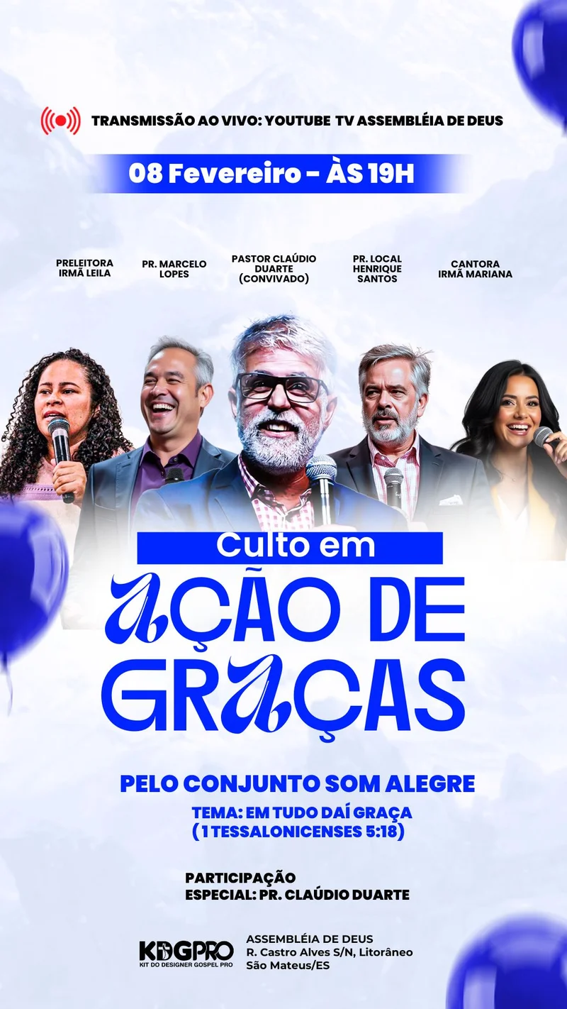 Culto em Ação de Graças – para Celebração Especial | Eventos | Arte para Igreja Editável no Canva | Story Culto em Ação de Graças – para Celebração Especial | Eventos | Arte para Igreja Editável no Canva | Story